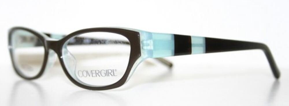 NEW Deadstock Y2k Covergirl black and blue striped rectangle Glasses